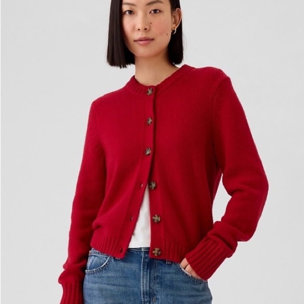 GAP Women's Cherry Red Cardigan